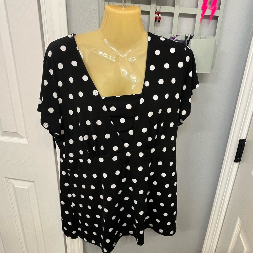 Polka Dot Business Casual Top